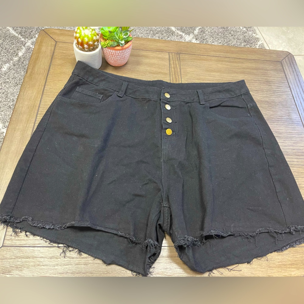 Black Jean Shorts